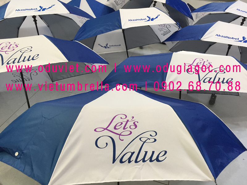 xưởng sản xuất ô dù cầm tay in logo quảng cáo